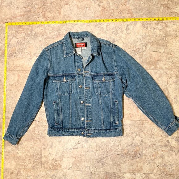 Wrangler Other - Wrangler Hero Denim / Blue Jean Collared Jacket Size Small //Runs bigger- Medium